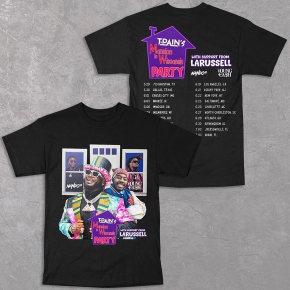 Other - T-Pain Mansion In Wisconsin Party Tour Unisex T-shirt Gift For Fan 2 Sided